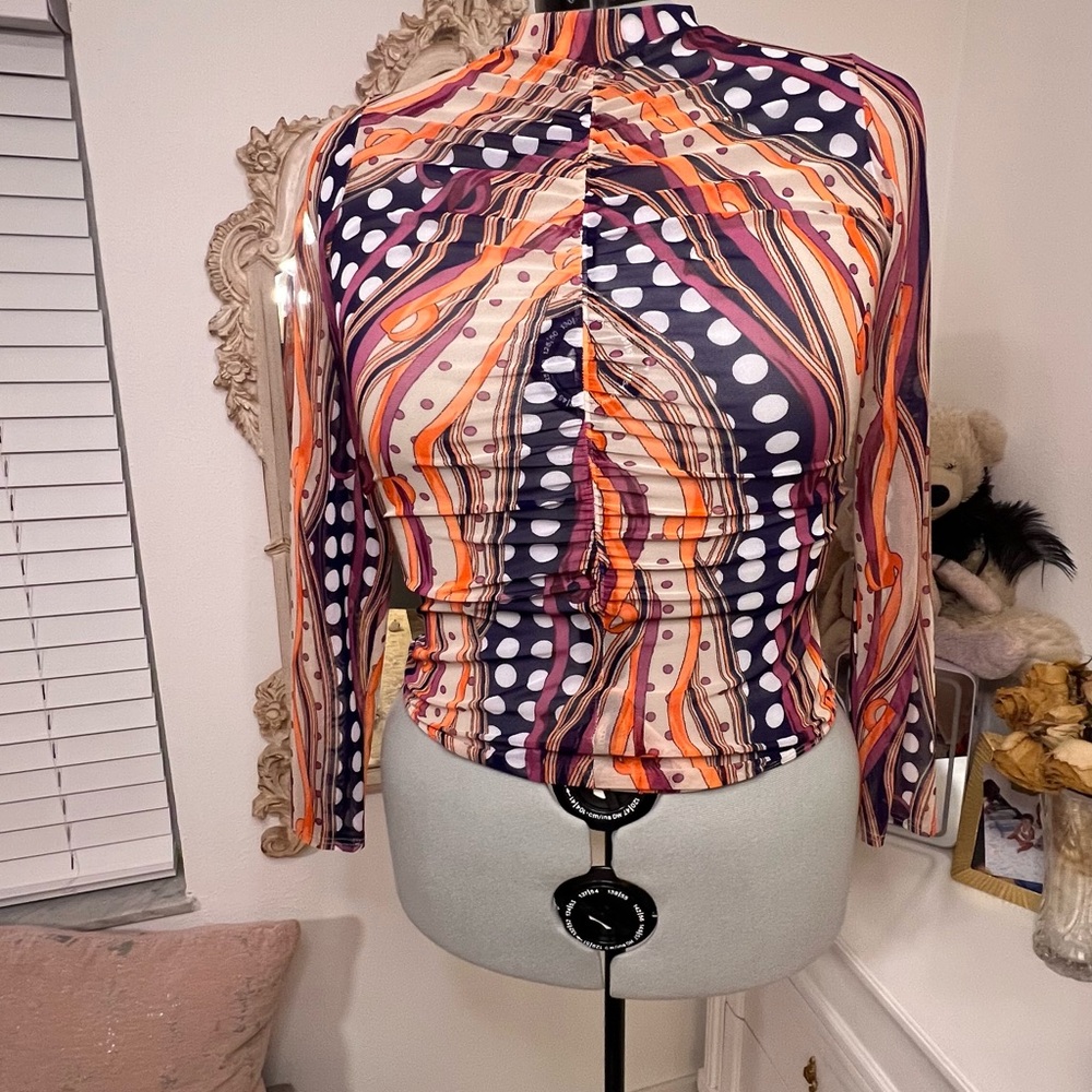 Multicolor Patterned Women's Bodysuit